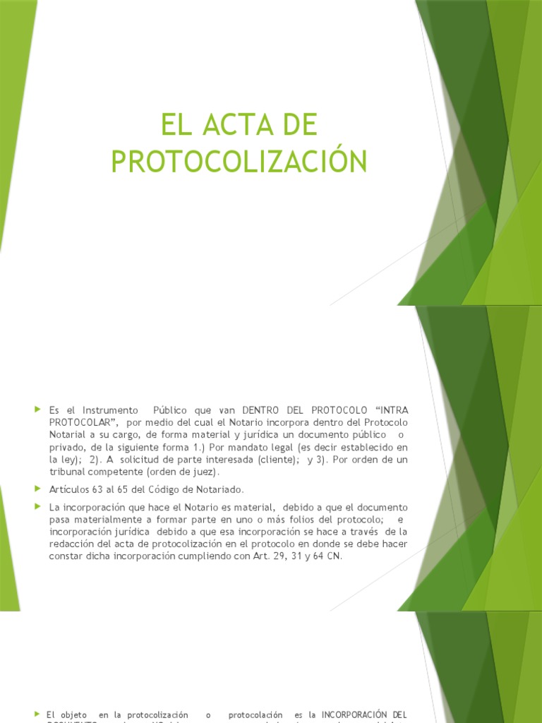 Importancia de la Protocolización para la Ejecución