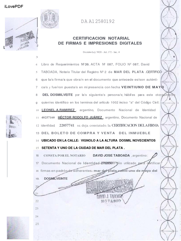 ¿Qué es una Certificación de Firma Ante Notario?